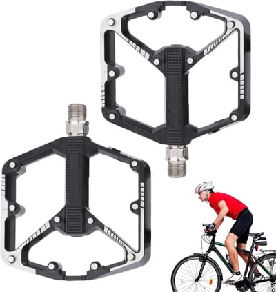 Fiets pedalen - Platte pedalen - Outdoor fietsen - Anti-slip pinnen - 23 cm - Zwart
