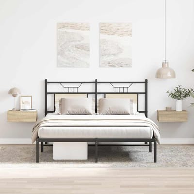 vidaXL - Nachtkastjes - 2 - st - 40x30x15 - cm - bewerkt - hout - sonoma - eikenkleurig
