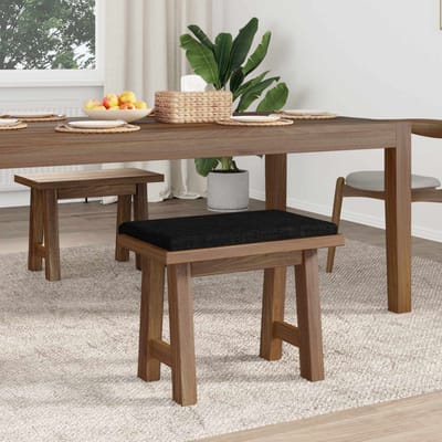 vidaXL - Bankkussen - Stof - Zwart - Diepte - 35 - cm