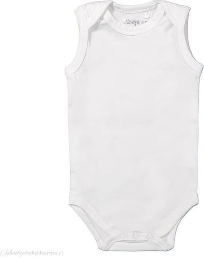 Dirkje Basic romper mouwloos wit maat 86/92