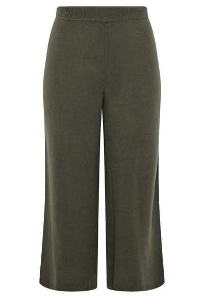 Yours Limited Collection Curve Gebreide Broek In Kakigroensize 42-44