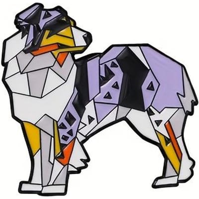 1 st Schattige Cartoon Mechanische Hond Broche Geometrisch Low-Poly Husky Badge Duurzaam Metalen Accessoire voor Verjaardagen, Afstudeercadeaus & Casual Kleding