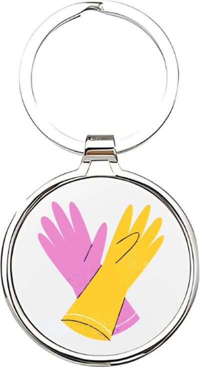 Akyol - schoonmaker Sleutelhanger - Werk - de beste schoonmaakster - schoonmaakmedewerkers - schoonmaker - schoonmaakster - schoonmaker - huisvrouw - werk - schoonmaakploeg - cadeau voor je schoonmaakster - 4 x 7,5 CM