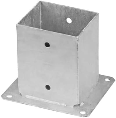 Schroefhuls Paalschoen - Paaldrager Connector - Houtverbinding Maken - Verzinkt Staal 2mm - 101x150mm - Zilverkleurig