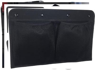Famanu – Zelfklevend opbergnet in zakvorm met 2 vakken – 40 x 25 cm – Zonder boren – Voor bedrijfsvoertuigen, campers en boten