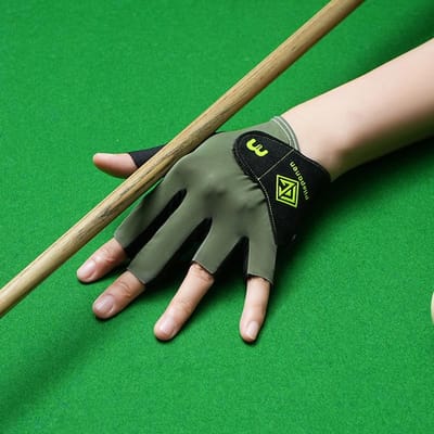 Duurzame Comfortabele Enkele Antislip Halve Vinger Lichtgewicht Snooker Zweetabsorberende Vishandschoenen voor Zowel Mannen als Vrouwen L