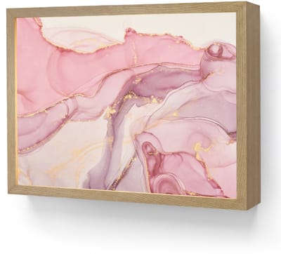Wandlamp 40x30 cm - Oplaadbaar - Goud - Marmer - Roze - Wandlampen binnen woonkamer - Slaapkamer lamp - Decoratieve nachtlamp - Vloerlamp draadloos