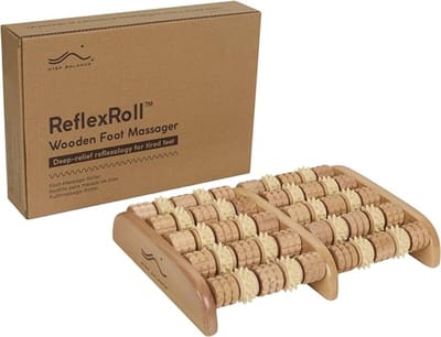 Voetmassageroller met 50 rollen, dubbele textuur en antislip onderkant voor diepe ontspanning