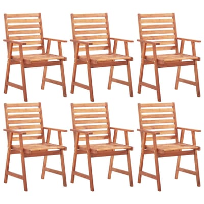 vidaXL - Tuinstoelen - 6 - st - massief - acaciahout