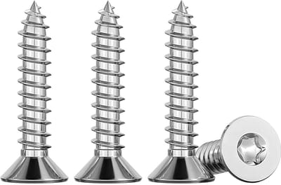 50 Stuks RVS Houtschroeven M5x20mm Torx Schroeven A2 V2A Volledig Gewikkeld voor Chipboard en Houtbewerking