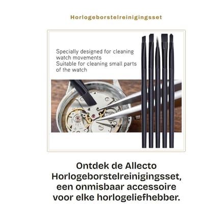 Dailygoods- Horlogeborstelreinigingsset - Reinigingsborstel - Kleine Onderdelen - Zachte Borstelset - Opbergdoos - Gebruiksvriendelijk - Reinigingsset