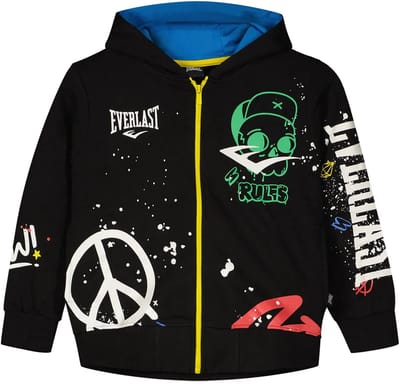 Everlast Lfs Fw Color St Sweatshirt Met Rits Zwart 16 Years Jongen
