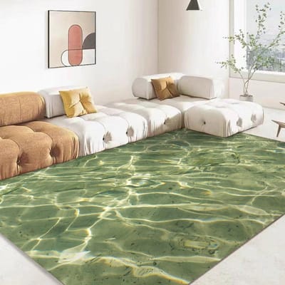 3D Oceaan Zeewater Tapijt Zee Tapijt voor Woonkamer Tapijten Huis Vloer Decor Woonkamer Kind Speelmatten Decoratie Hotel Lounge Mat 150x220cm (59x86in)