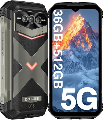 DOOGEE VMAX PLUS 5G - Robuuste Smartphone - Robuuste Telefoon - 36 GB ROM + 512 GB ROM - 22000 mAh/33 W- 200 MP + 32 MP + 20 MP nachtzicht - 6,58 inch FHD+ 120 Hz IPS - NFC - Face ID - Wi-Fi 6 - dubbele luidsprekers - Grijs