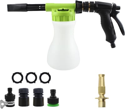 Sneeuw Schuim Pistool Sproeier 900ml Verstelbare Car Cleaning Foam Lance Tuin Watering Tool Fit Universele Tuinslang Schuim Sproeier voor Auto Wassen Huis Tuin Watering