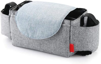 Kinderwagen Organizer - Baby tas - Onderweg organiseren - Veelzijdig en ruim - 25 x 15 cm - Zwart