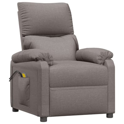 vidaXL - Massagestoel - elektrisch - stof - taupe