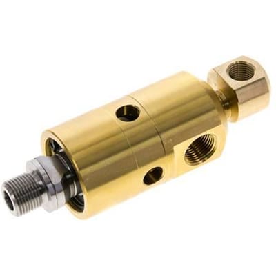 2-weg draaidoorvoer G1/4''-G3/8'' binnendraad x buitendraad Messing 50bar (702.5psi)
