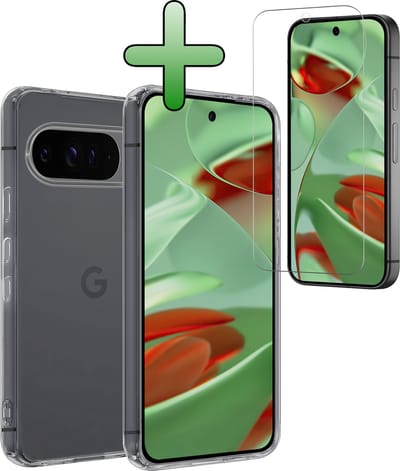 Hoesje Met Screenprotector - Geschikt voor Google Pixel 10 Pro - Sterk & Shockproof - Back Cover - Siliconen Case - Telefoon Hoes - Transparant