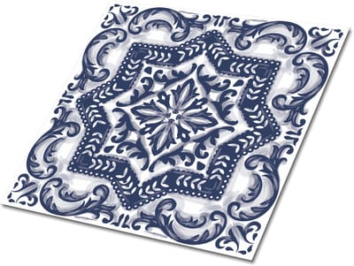 Tulup PVC Tegels - Oriënteren Vinyl Tegels - 30 cm x 30 cm - Blauw Vinyl Vloer Tegels - 9 stuks - Vinyl Wandtegels - Mozaïek Plaktegels - Zelfklevende Vinyl Tegels - Plaktegels keuken en Badkamer