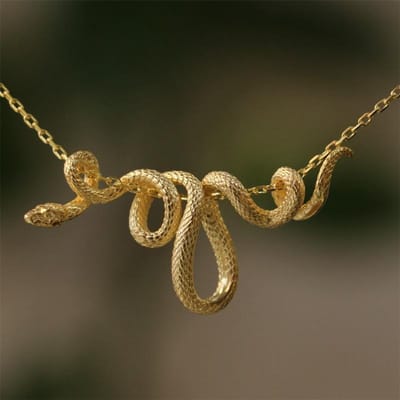 Nieuwe Punk Originaliteit Slang Hanger Ketting Kronkelend Kleur Uniek Mannen Vrouwen Hiphop Sieraden Statement Slang Choker Cadeaus brown