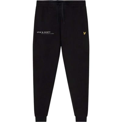 Lyle & Scott Heren Fleece Joggers (Jet Zwart)