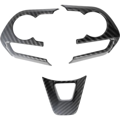 3 stuks Stuurwiel Sierafdekking Decoratie in Koolstofvezelstijl Geschikt voor RAV4 20192021 gray