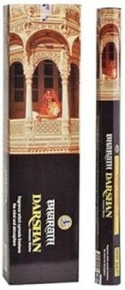 Darshan bharath tuinwierook XL – 6 kokers met 10 extra lange wierookstokken - darshan - wierook voor buiten - muggen wierook - wespen wierook
