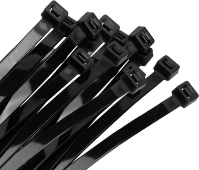Kabelbinders Zwaar - Tie Wraps - Buitenbouw Bevestigen - UV Bestendig 114kg - 600 mm x 12 mm - Zwart