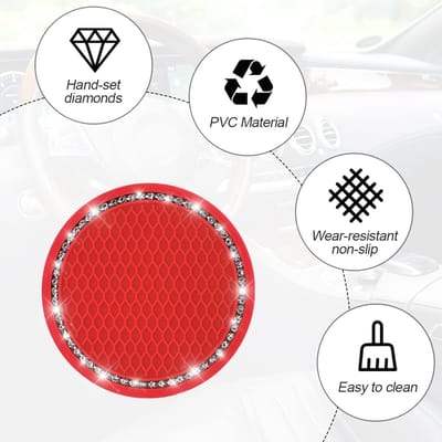 Dailygoods- Onderzetters Antislip - Onderzetters voor Glazen - Onderzetters voor Pannen - Onderzetters met Houder - Onderzetters Kurk - 2 Stuks, 7 cm Diameter - Bekeronderzetter