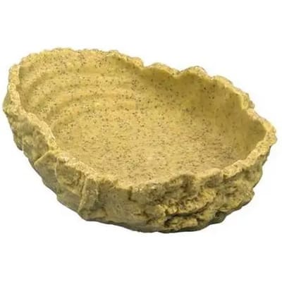 Hobby Terrano Drinkbak | 50 | 150 | 550 ml | rotsachtige drink- en badderbak voor reptielen Ochre 50ML