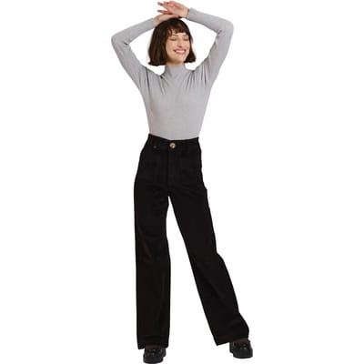 Damesjeans met wijde pijpen F.A.M. Paris Fauve