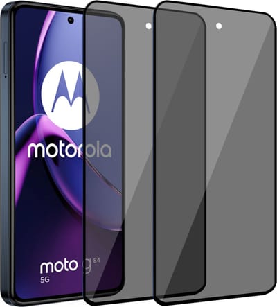 2x Geschikt voor Motorola Moto G84 Screenprotector Privacy - Privacy Beschermglas - Privé GuardCover