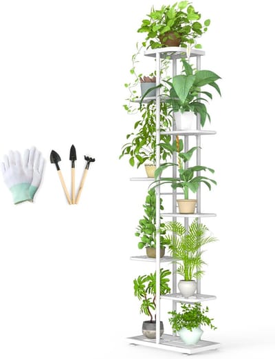 MKSS® Bloemenstandaard - Plantenrek - Bloemenrek - Plantentrap - Wit