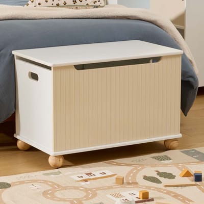Eazy Living Speelgoedkist met Deksel Elina Wit - Beige