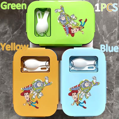 Lunchbox 1000ML Toy Story Bento Lunchbox Voedseldoos Blauw Ingepakte Doos Sheriff Woody Pride Buzz Lightyear Kinderen Gttf Blue 1PCS