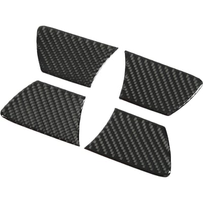 4 stuks Binnendeurkom Kom Deksel Echt Koolstofvezel Stijlvolle Vervanging voor Hilux 2015?2021 black