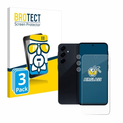Screenprotector 3 Stuks voor Samsung Galaxy A55 5G (Voor+Camera) Beschermglas transparant