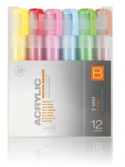 Montana ACRYLIC Marker 2mm Set B / 12 stuks