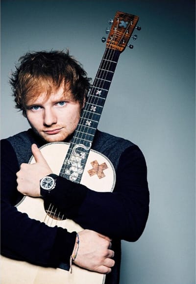 Allernieuwste.nl® Canvas Schilderij * Ed Sheeran Singer-Songwriter * - Modern Muziek - kleur - 50 x 70 cm