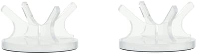 Allecto - Kleine Acryl Balstandaard - Sportbal Displaystandaard - Antislip rubberen pads - Transparant - Geschikt voor honkbal, golf en tennis - 2 ...