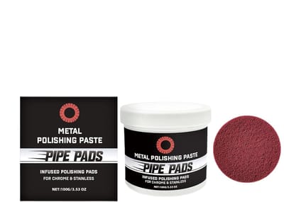 Polijstpasta Metaal - Poetsmiddel Chroom - Kras Verwijderen - Geïmpregneerde Pads - 140 gram