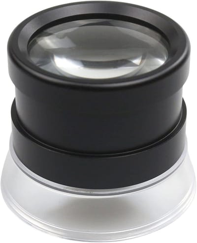Schaal Loep Vergrootglas - Precisie Vergroter - Gedetailleerd Werk - 30X Vergroting Verwisselbare Schalen - Draagbaar Compact Formaat - Zwart