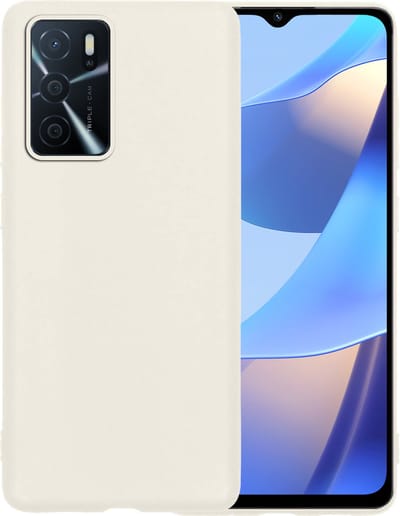 Hoesje - Geschikt voor OPPO A16s - Sterk & Shockproof - Siliconen Case - Hoes Cover - Telefoonhoes - Wit