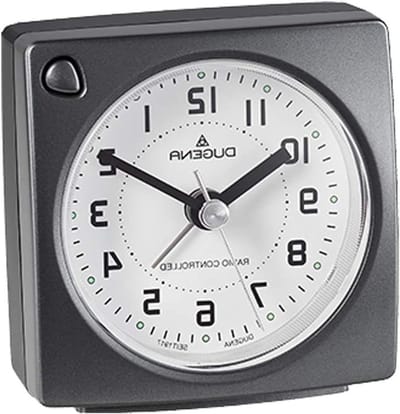 Wekker - Nachtwekker Tafelklok - Wakker Worden - Wijzerplaatverlichting - 73 x 75 x 40 mm - Zwart