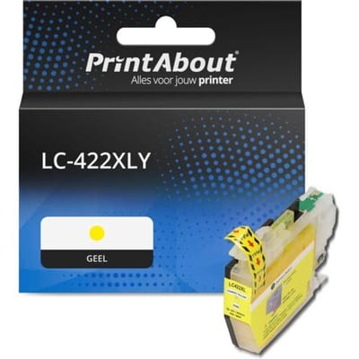 PrintAbout Inktcartridge LC-422XLY Geel Hoge capaciteit geschikt voor Brother