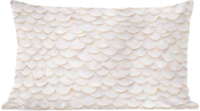Sierkussens - Kussentjes Woonkamer - 60x40 cm - Schubben - Wit - Elegant