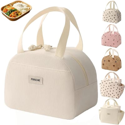 SnelShoppen - 6.5L Lunch Box Bag, Draagbare Thermische Tas, Vouwbare Koeltas voor Kantoor, School en Camping, Waterdicht, Hoogwaardige Cord, Compact e