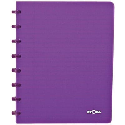 Atoma Trendy schrift, ft A5, 144 bladzijden, geruit 5 mm, transparant paars