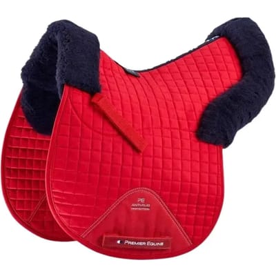 Geïntegreerd synthetisch schapenvacht zadeldek Premier Equine GP/Jump Numnah